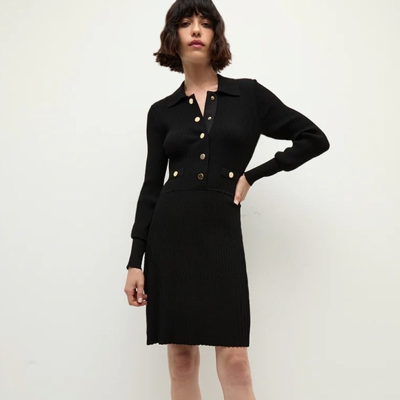 Veronica Beard Dresses & Skirts - Veronica Beard Lauper Sweater Dress Black

Elegant Black Button-Up Dress